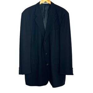 Hugo Boss Wool Suit Jacket Men's 42L Bigsby&Kruthers Black Blazer Tall 3 Button